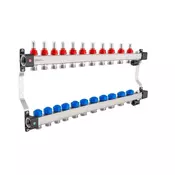KAN-therm 1316157086 InoxFlow Razdelilnik s pretokomeri in ventili za aktuatorje serije UFST 11 krogov