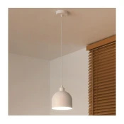 Duolla - Luster na sajli IRONLINE 1xE27/15W/230V precnik 17 cm, bela