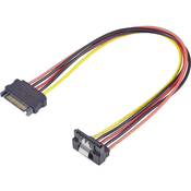 renkforce Električni podaljševalni kabel [1x SATA-električni vtič 15pol. - 1x SATA-električna-vtičnica 15pol.] 0.30 m črn, rdeč, rumen Ren