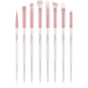 Luvia Cosmetics Prime Vegan All Eye Want set čopičev za oči Candy (Pearl White/Rose) 8 kos