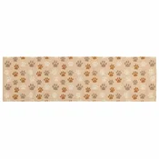 vidaXL Kuhinjska preproga bež tačke 180 x 60 cm 100% poliamid Pralna