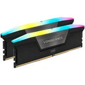 CORSAIR Vengeance RGB Black DDR5 128GB (2x64GB) 6400MHz CL42 XMP 3.0 UDIMM pomnilnik