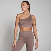 MP Womens Tempo Rib Seamless Asymmetric Bra - Hazelnut - XXL