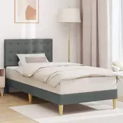Krevetna konstrukcija Tamnosiva 100 x 200 cm Tkanina