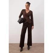 Trendyol Milla ženska bluza Twoaw26Bz00142, braon-braon