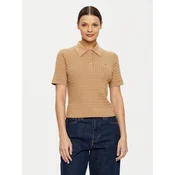 Tommy Hilfiger Polo majica WW0WW43957 Bež Regular Fit