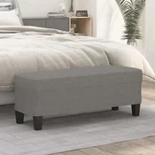 Klupa tamnosiva 100 x 35 x 41 cm od tkanine