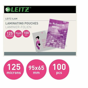 Leitz Žepki za laminiranje - 65x95mm, 125 mic, prozorni, 100 kosov