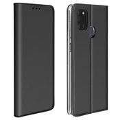 AVIZAR Magnetna preklopna torbica za Samsung A21s, stojalo za video in držalo za kartice, ucinek križanja - ČRNa, (20626705)