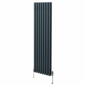 MONSTER Ovalni stebrični radiator in ventili - 1800 mm x 480 mm - antracitno siva, (21569913)