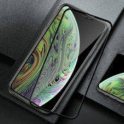 3x kaljeno steklo 3D z okvirjem za Apple iPhone XS Max – črno – 2+1 brezplačno