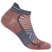 Nogavice Icebreaker Merino Run+ Ultralight Micro, rožičevo/grafitne (L)