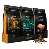 shumee Kavna zrna 1kg x3 Kenija/Gvatemala/Brazilija Santos Arabica Sveža + brezplačna