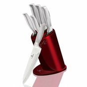 Set of stainless steel knives in a stand 6 pcs BERLINGERHAUS Burgundy Metallic Line Kikoza Collection