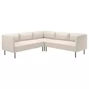 LILLEHEM Modularna ugaona sofa 4-sed, Vissle bež/metal