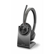 Poly Brezžične Bluetooth slušalke  Plantronics Voyager 4320 UC črne (218476-01) 77Y99AA s stojalom, (5000368354)