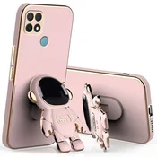 GS Ovitek za Oppo A15/A15S, Astronaut, roza