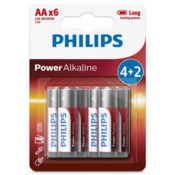 Philips Power Alkalne baterije, AA, 4+2 komada, blister