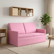 Vidaxl Dvosedenjski kavč Roza 150 x 81 x 82 cm Blago