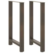 Vidaxl Noge za barsko mizo iz naravnega jekla 2 kosa 60 x (100-101) cm jeklo