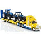 SIKU Super - Traktor s vučnim vozilom i 2 traktora New Holland 1:87