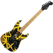 EVH Striped Series Frankenstein Frankie MN Black with Yellow Stripes Električna kitara