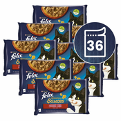 Vrečke FELIX Sensations Sauces, okusen izbor hran v omaki 36x85 g