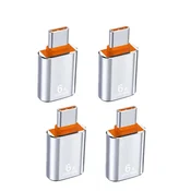 INF Type-C na USB 3.1 OTG adapter 6A, 4 kos, aluminij, hiter prenos Silver, (5000276707)