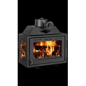 PRITY Ugaoni kamin na drva, O levi/desni, 10 kW, Crni