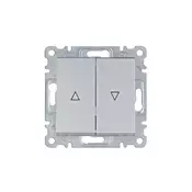 HAGER taster za žaluzine 10A 1P lumina siva WL0322