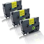 Komplet Brother TZe-641/TZ-641/PT/P-Touch 18mm kompatibilni trakovi (3) - črn izpis/rumen trak