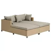 Sun lounger HALLING W180xL200 natural