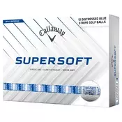 Golf žogice Callaway Supersoft 25 White Distance Stripe Blue