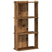 Vidaxl Knjižna omara 3-nadstropna starinski les 60x30x120 cm inž. les