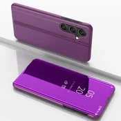 Etui ovitek s prednjim steklom za Samsung A57, Škrlaten