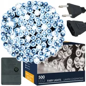springos BOŽIČNE LUČKE 500 LED 35m ZUN/NOT za drevesce HLADNO BELE BOŽIČNE, (21638667)