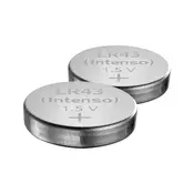 (Intenso) Baterija alkalna LR43/2, 1,5 V dugmasta, blister 2 kom - LR43/2