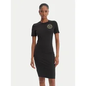 Versace Jeans Couture Vsakodnevna obleka 80HAOT02 CJ03T Črna Slim Fit