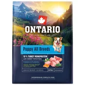 Hrana Ontario Puppy All Breeds Monoprotein Turkey & Sweet Potatoes 2,25kg