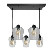 Luster na sajli SANTIAGO 5xE27/60W/230V proziran