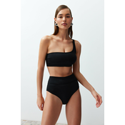 Trendyol Black Single Shoulder High Waist Regular Bikini Set