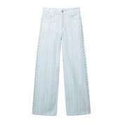 Pull&Bear Kavbojke moder denim/naravno bela
