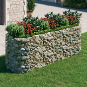 Gabionska povišena gredica od pocincanog željeza 300x100x100 cm