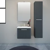 Aquaestil CHARM 80 baza s umivaonikom 2 ladice - Aquaestil - 80 x 45 x 47 cm - Grafitno crna*** moguce naruciti i u drugim bojama. - MDF presvucen folijom i iverica s rubovima kantiranim ABS trakom - MDF presvucen folijom - Potpuna izvlaka s ublaživacem (Soft close) - Kromirani mesing - Syman, lijevani mramor