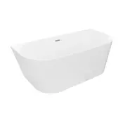 Mexen Oval Slim prostostoječa ob steni kopalna kad 170 x 80 cm, bela, krom preliv - 52661708000-01