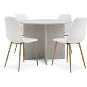 KRONDAL O110 sto travertin + 4 JONSTRUP stolice bela
