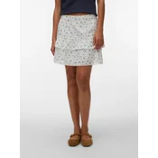 Vero Moda Mini krilo Trine 10342736 Bela Regular Fit