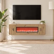 vidaXL Električni kamin Artisan hrast 155 x 30 x 44 cm Inženirski les
