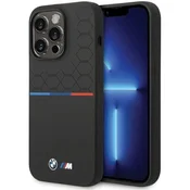 slomart Ohišje BMW Silicone Pattern za iPhone 15 Pro - črno