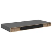 Vidaxl Stenske police 2 kosa visok sijaj sive 50x23,5x3,8 cm MDF
